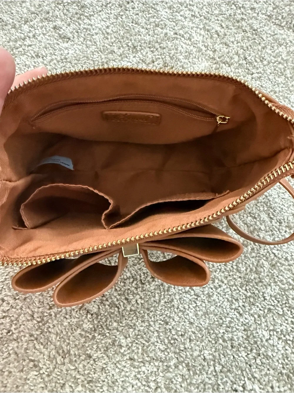Brown Bow Crossbody Bag